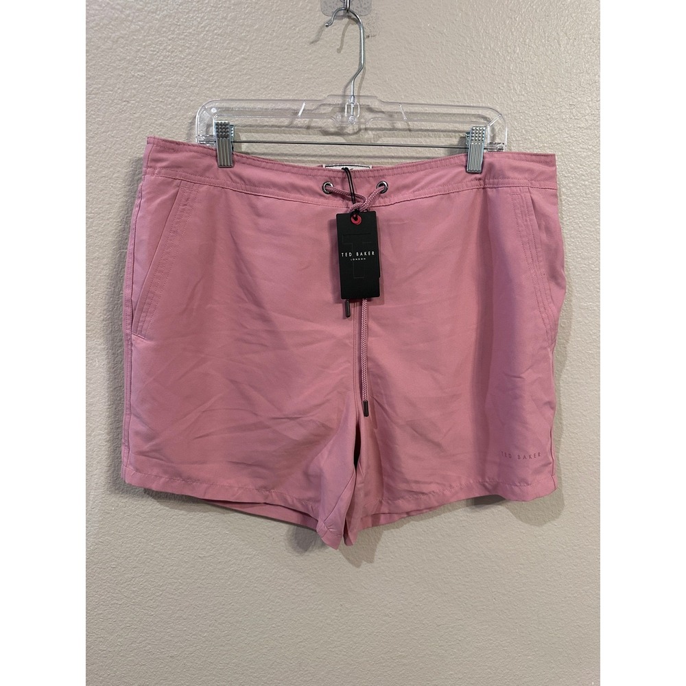 Ted Baker London Pink Plain Swim Shorts NWT Drawstring Waist Size 5
